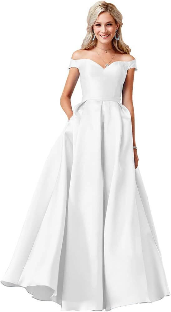 Off The Shoulder Long Ball Gown