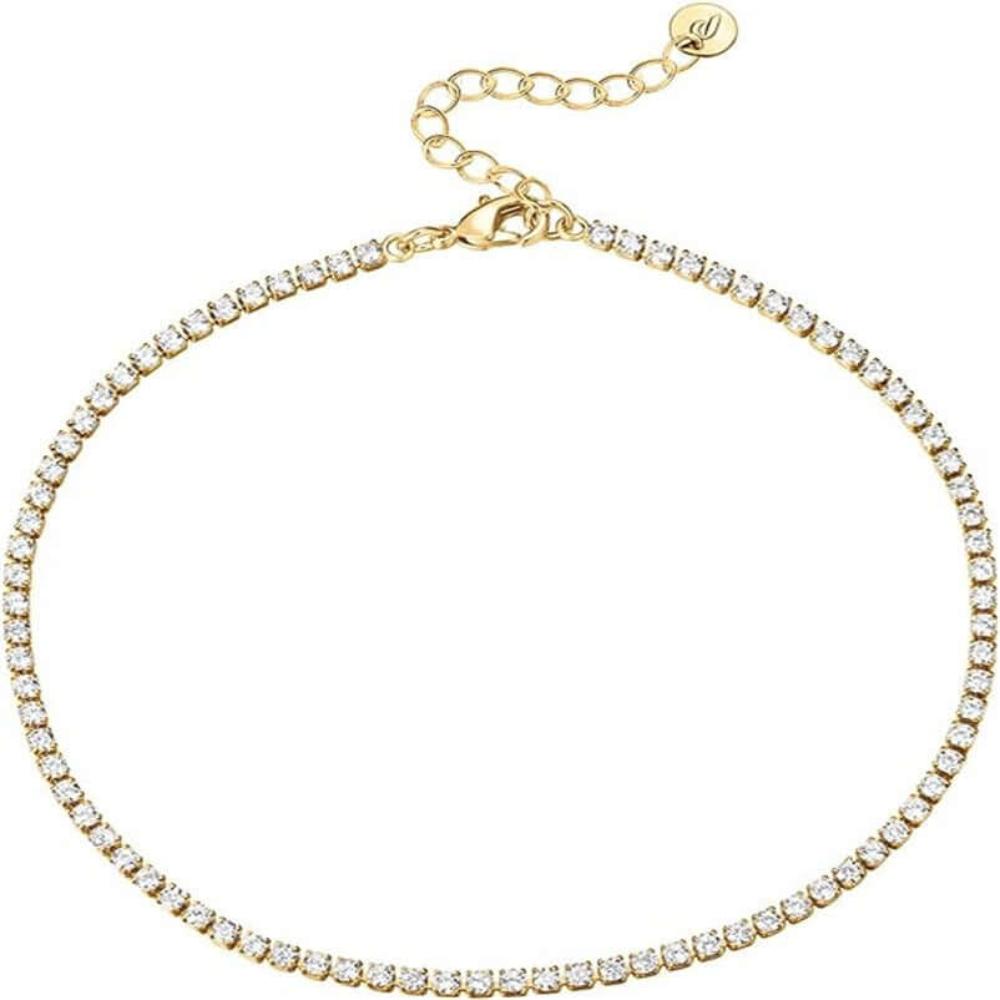 Simple Natural Versatile Single Row Rhinestone Anklet