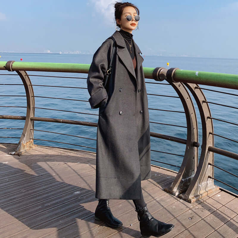 High Quality Temperament Plus Cotton Thick Woolen Coat