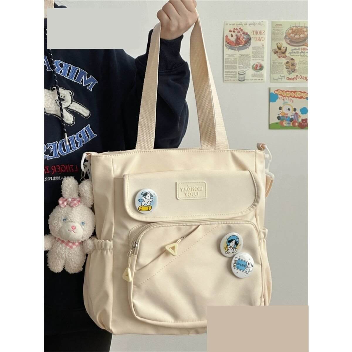 Women's Canvas Japanese College Style Bag