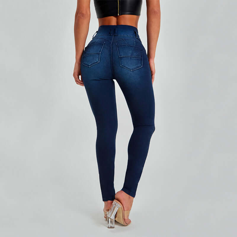 High Waist Skinny Tight Stretch Shaping And Hip Lifting Jeans