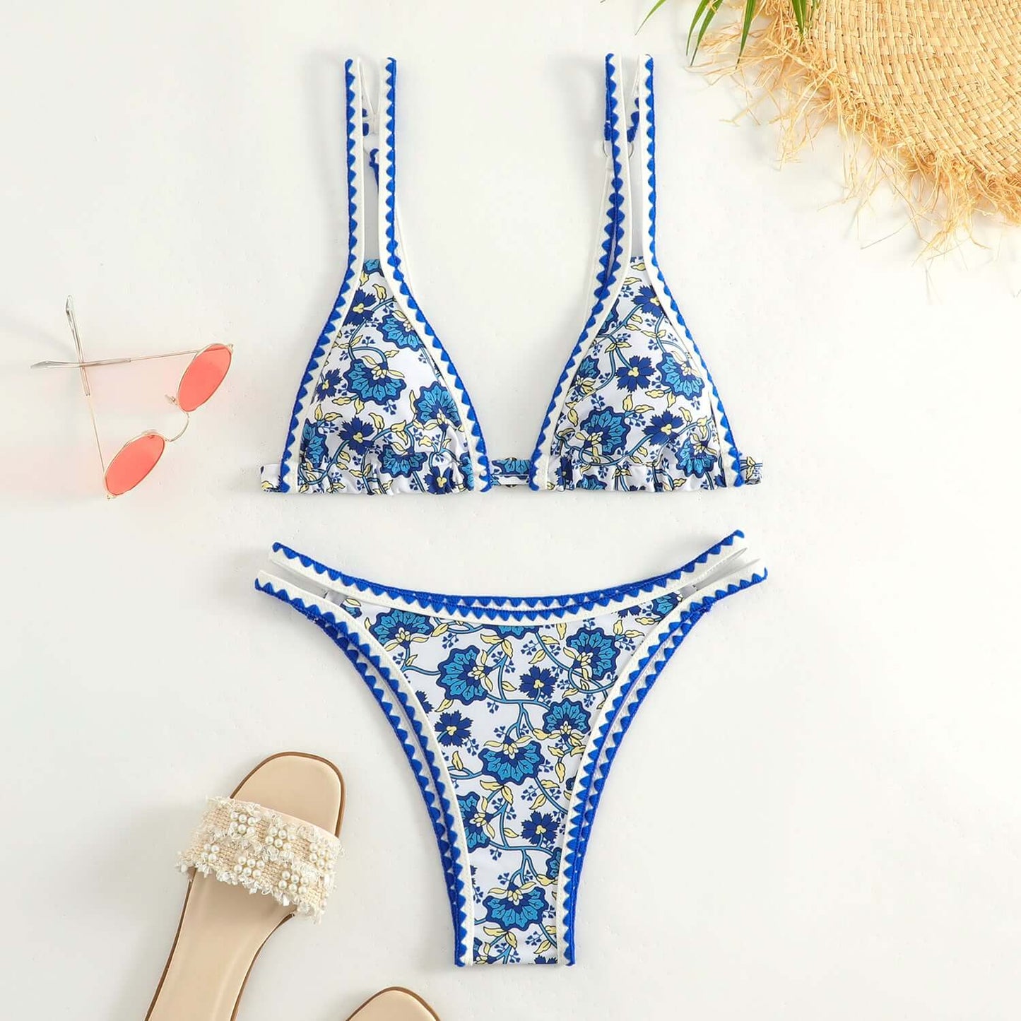 Women's Fashion Printed Split Bikini Swimsuit