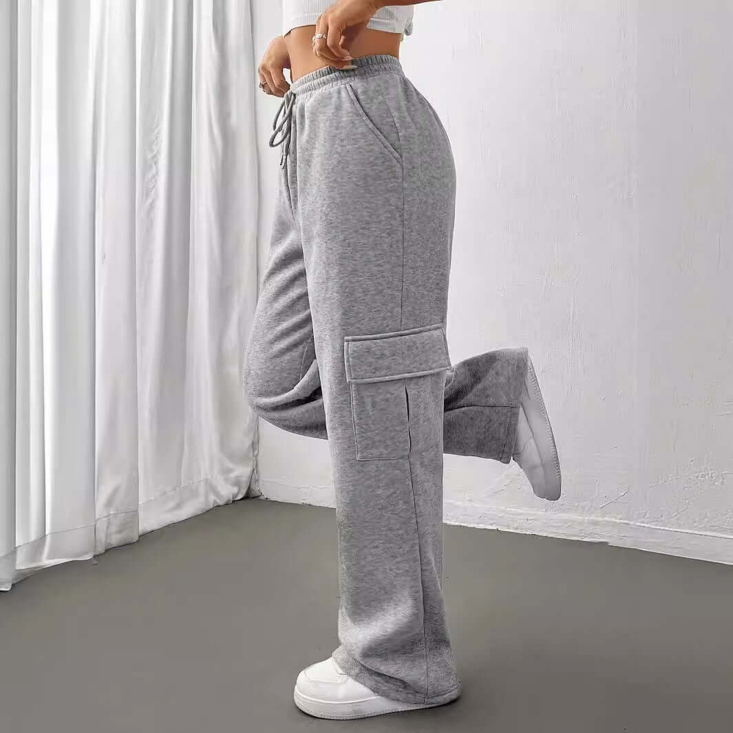 All Matching Solid Color Straight Wide Leg Sweatpants