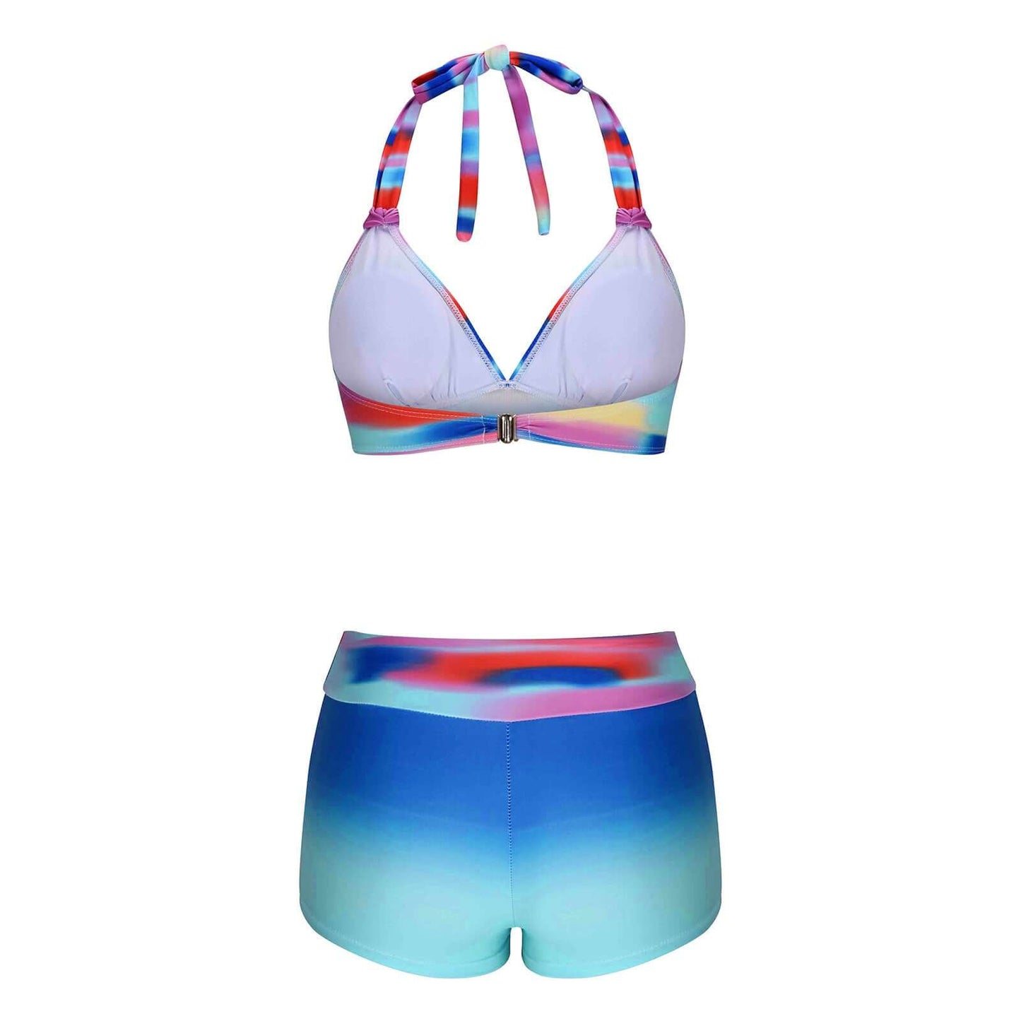 Color Split Swimsuit Women's Boxers Straps