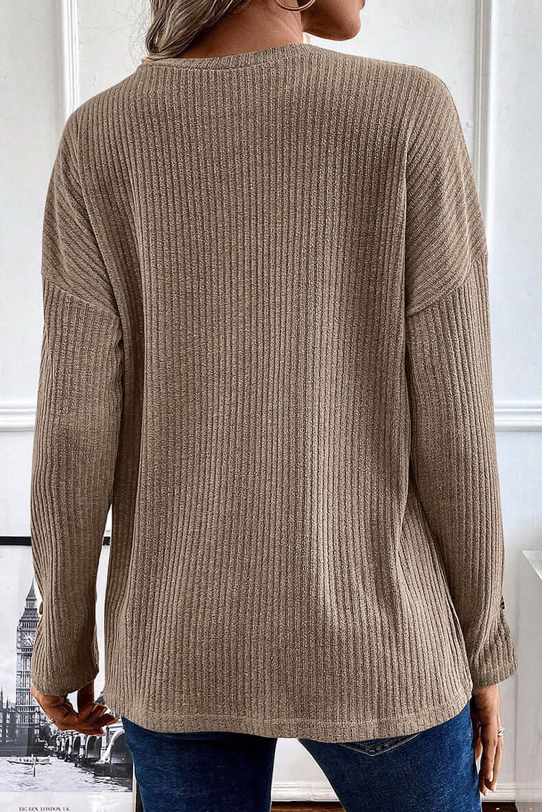 Women's Minimalist Style Button Up Sweater