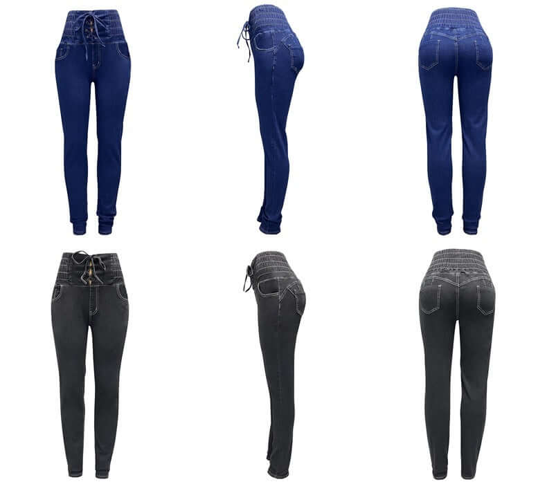 Tied Slim Fit Skinny Women's High Waist Hip Lift Jeans