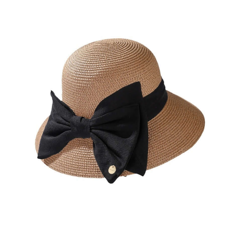 Light Luxury High End Encryption Straw Summer Wide Brim Show Face Small Temperament Sun Hat