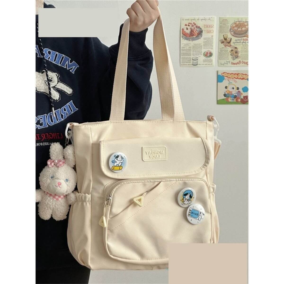 Women's Canvas Japanese College Style Bag