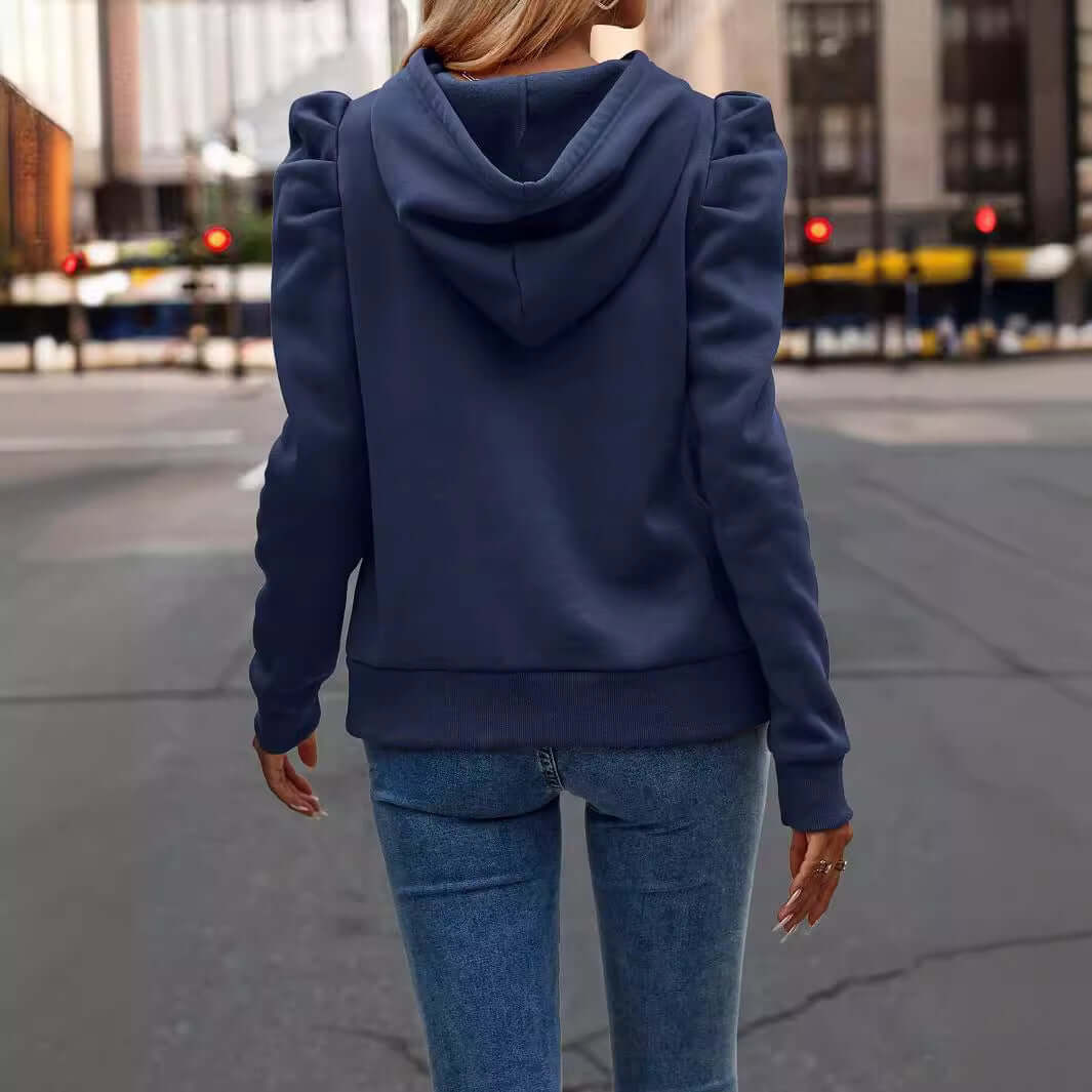 Solid Color Long Sleeved Casual Women's Top Sweater