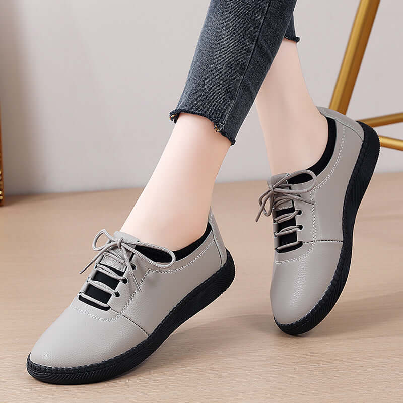 Spring And Autumn Flat Bottom Pumps Female Versatile Soft Bottom Soft Surface Leisure