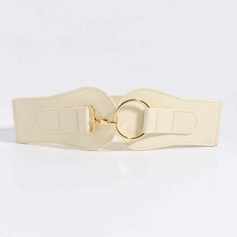 Women's Simple Sweet Cool PU Leather Decoration Wide Belt