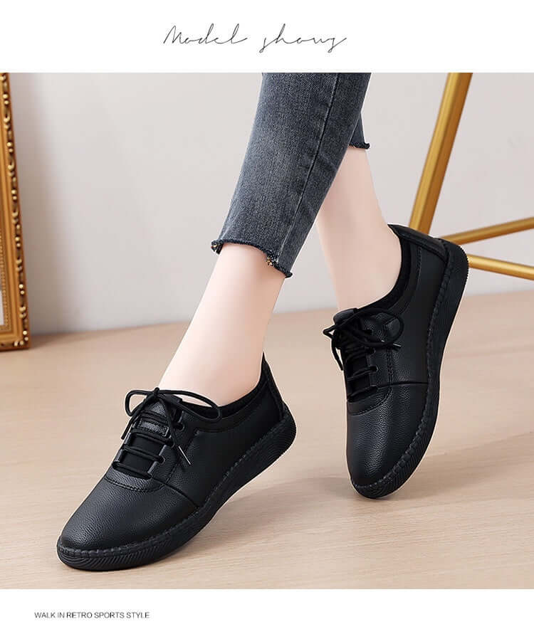 Spring And Autumn Flat Bottom Pumps Female Versatile Soft Bottom Soft Surface Leisure