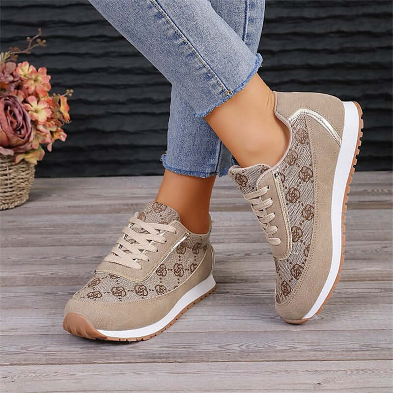 Flower Print Casual Sneakers