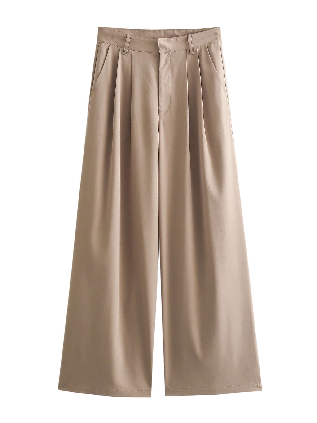 Loose Short Suit Coat & High Waist Trousers Suit