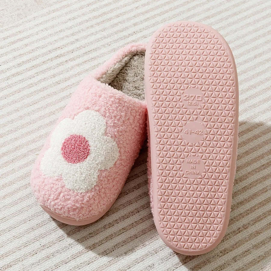 Women's Warm Closed Toe Thick Bottom Non Slip Cotton Slippers