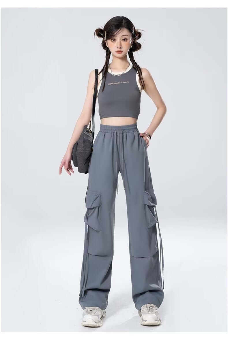 Loose Design Casual Mopping Retro Trousers Women