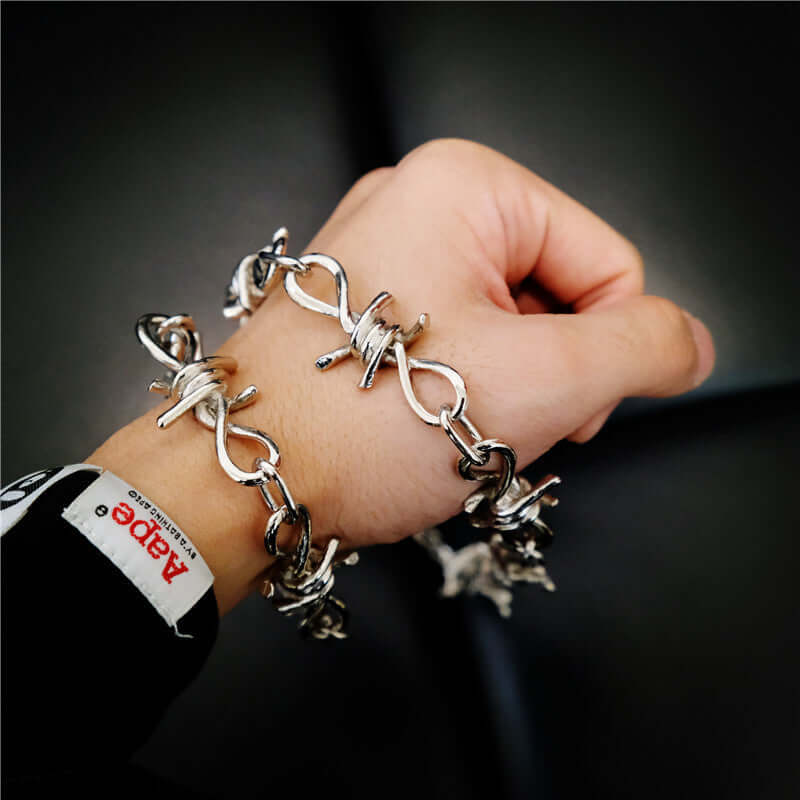 Thorn Iron Thorn Phants Zipper Disco Necklace Bracelet