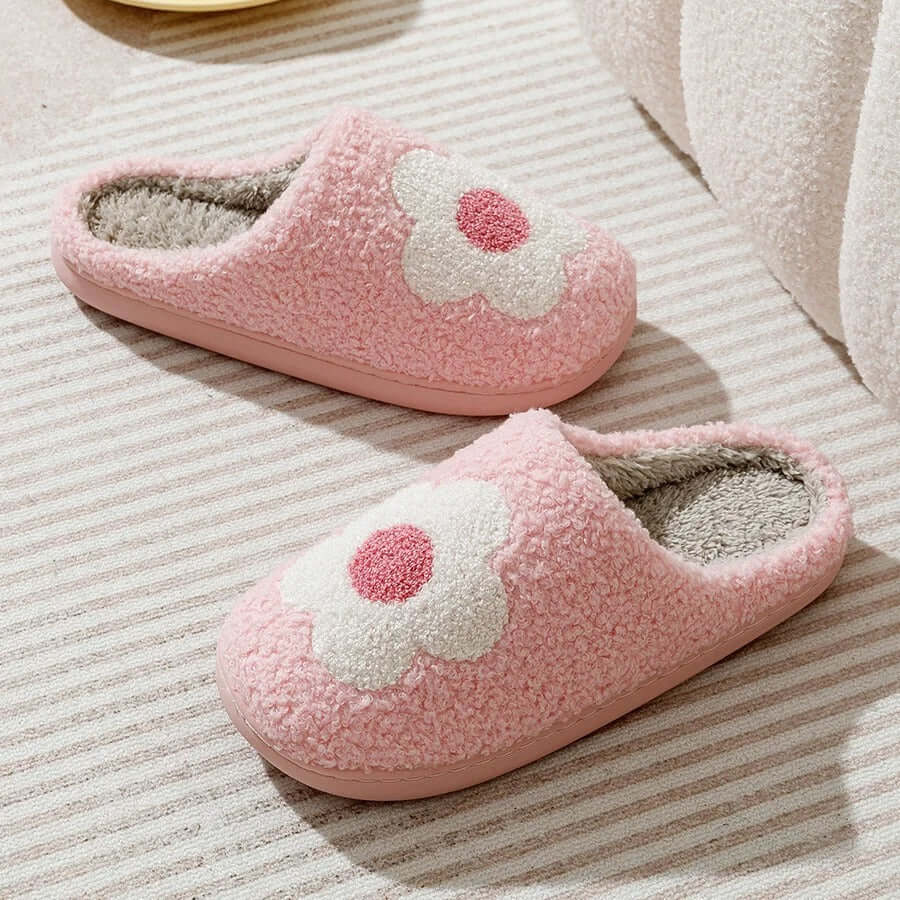 Women's Warm Closed Toe Thick Bottom Non Slip Cotton Slippers