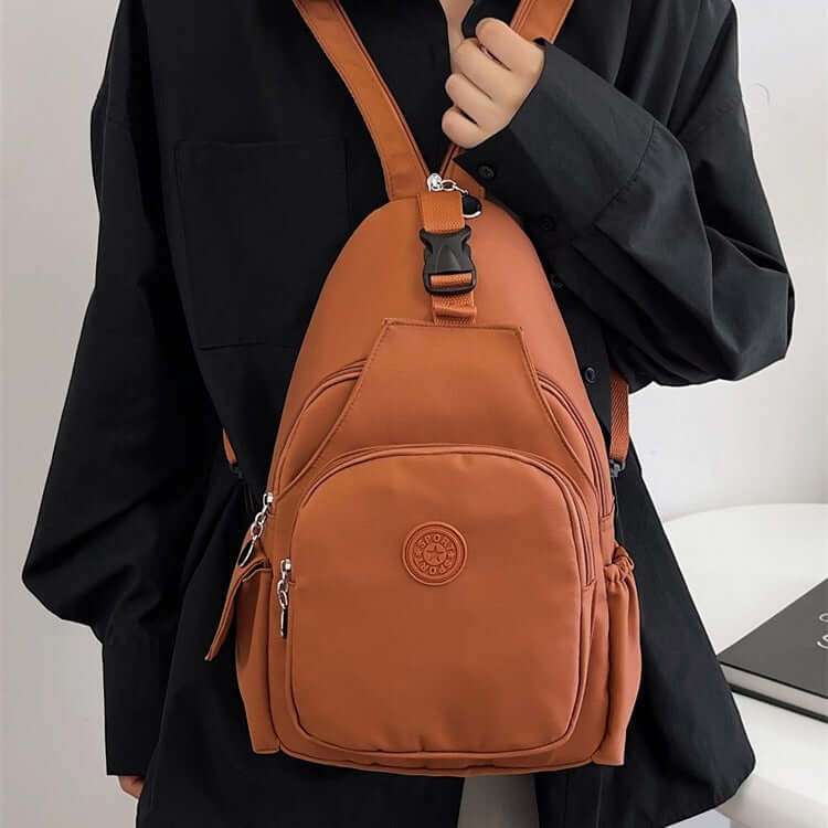 Single Shoulder Crossbody Chest Bag Double Back Large Capacity Women's Bag