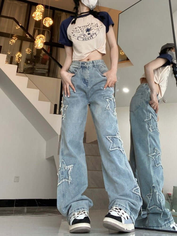 Women's Fashionable Retro High Street Jeans