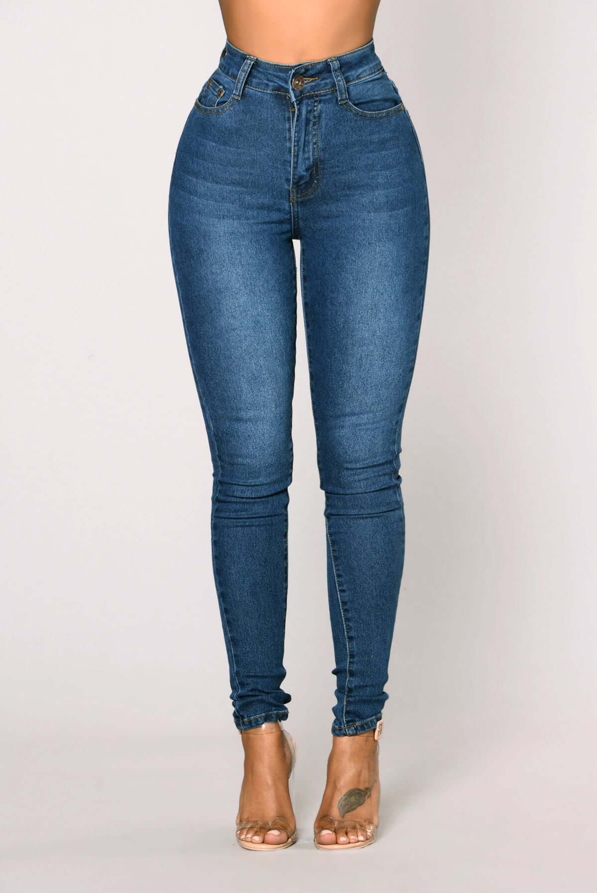 Ultra High Waist Stretch Hip Lift Denim Skinny Pants Jeans