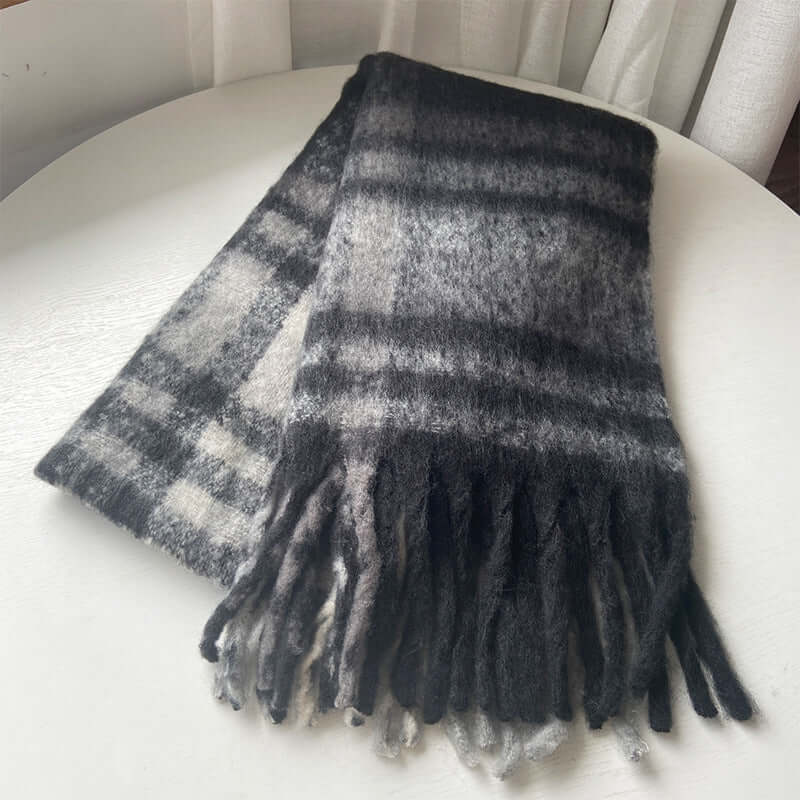 European, American And French Style Classic Retro Artificial Cashmere Plaid Scarf