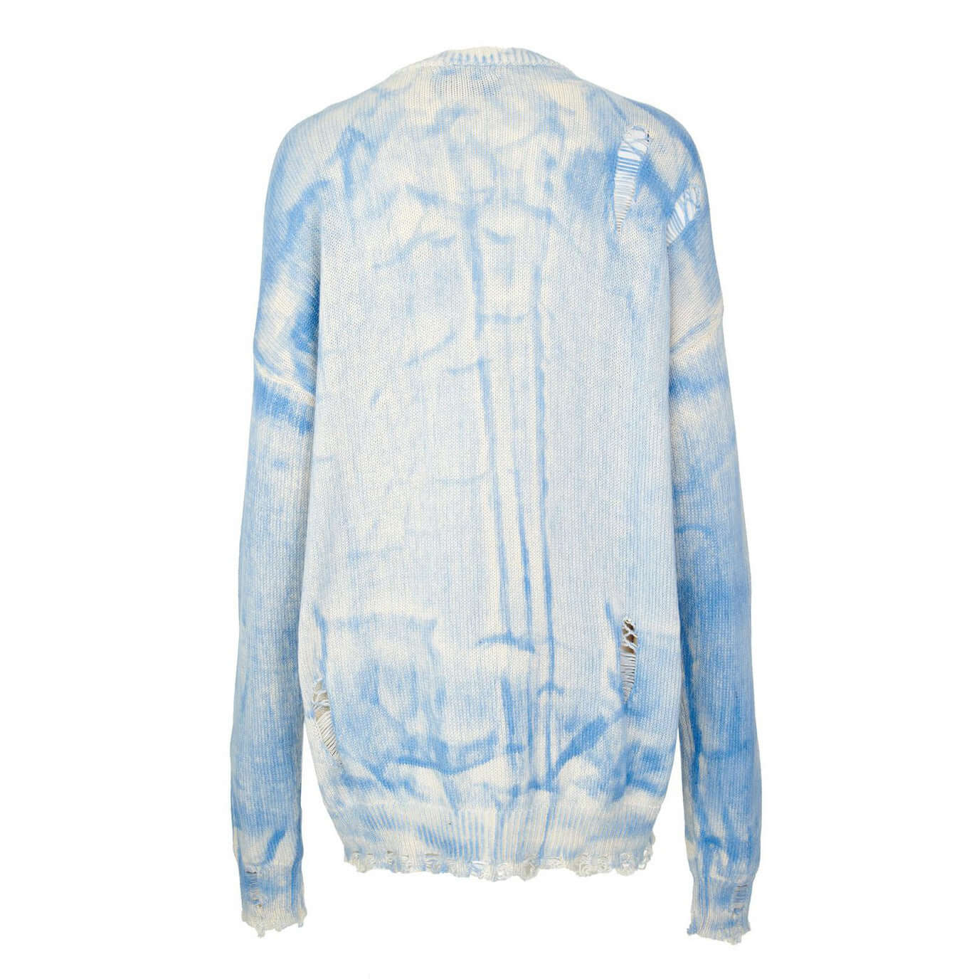 Vintage Tie Dyed Distressed Woolen Coat Women's Cardigan