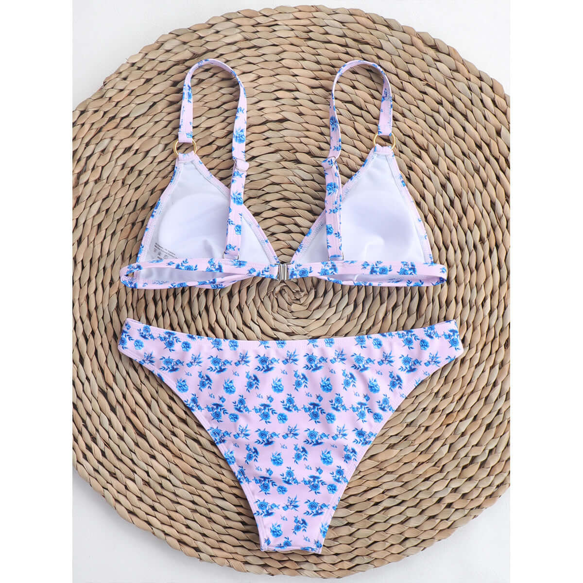 Split Printed Swimwear For Women With Chest Pads