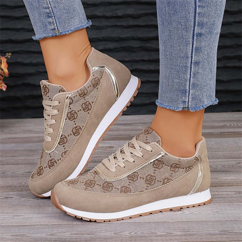 Flower Print Casual Sneakers