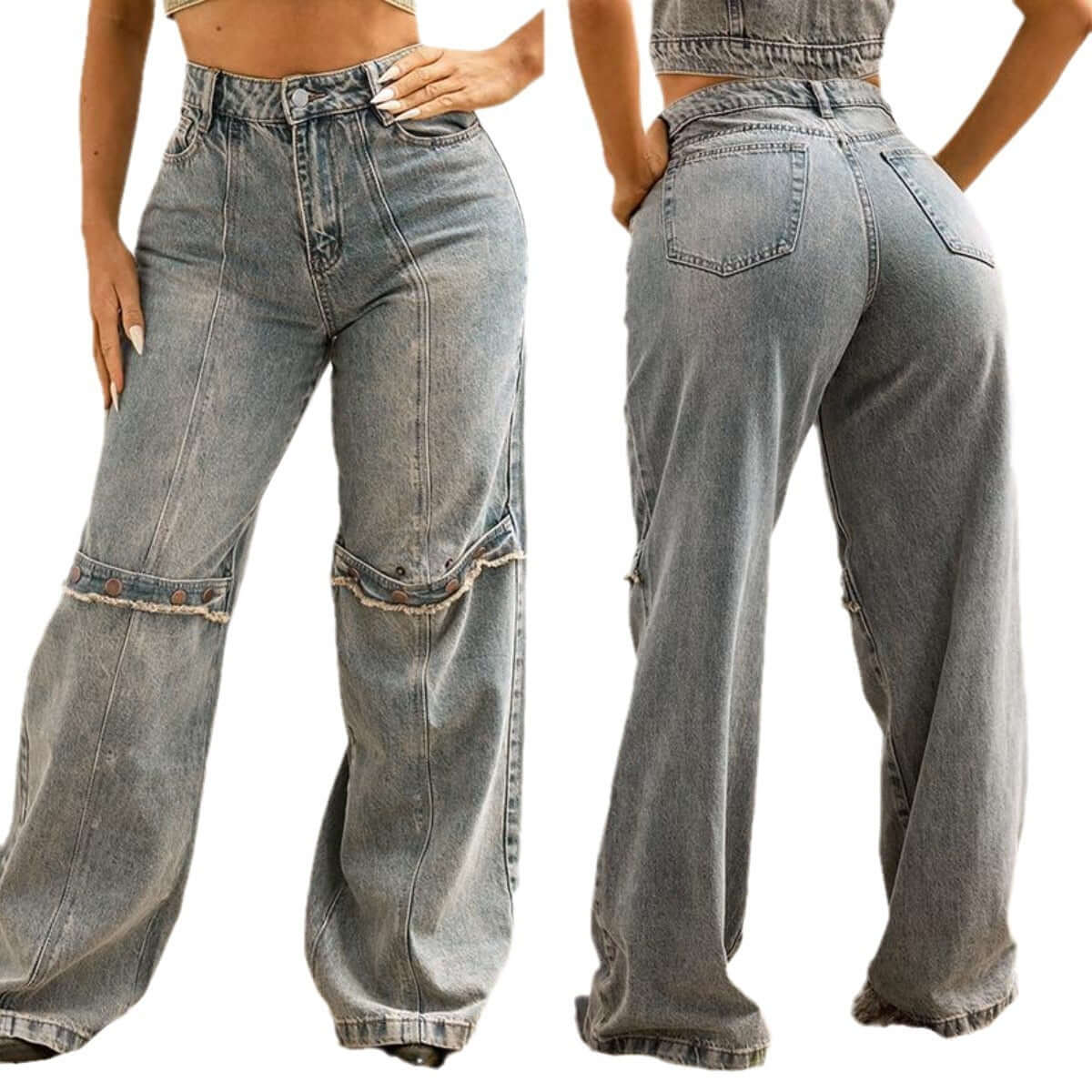 Y2k Baggy Wide Leg Women Vintage Streetwear Washed Denim Grunge Basic Slouchy Jeans