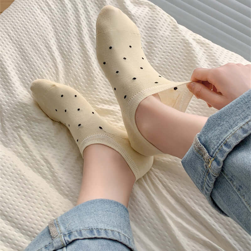 Dot Women's Low Cut Liners Socks Invisible