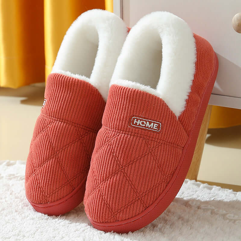 Women's Suede Mouth Indoor Corduroy Cotton Slippers