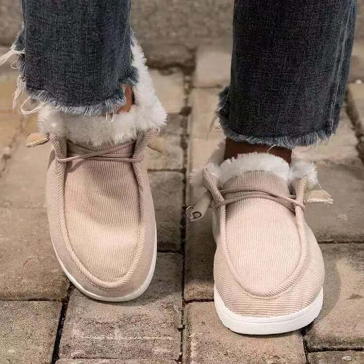 Pantuflas de invierno para mujer de algodón grueso y cálido