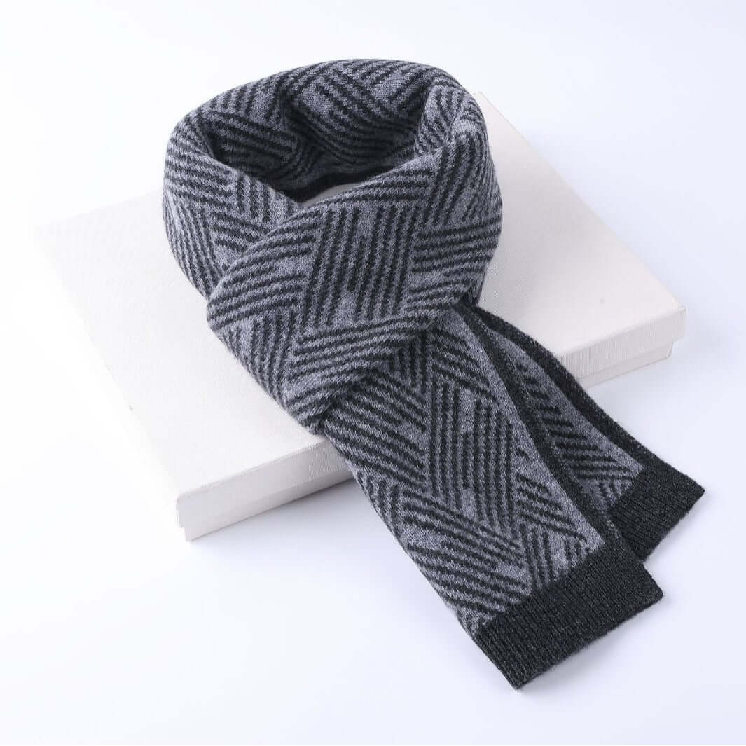 Knitted 100 Pure Wool Scarf For Men And Women Winter