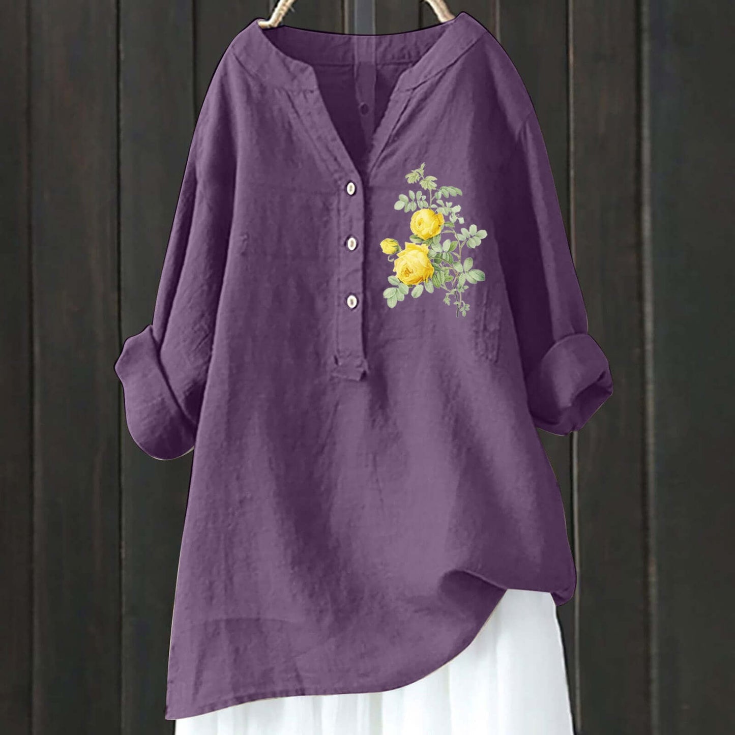 Chinese Style Bamboo Linen Comfort Printing Fashionable Shirt