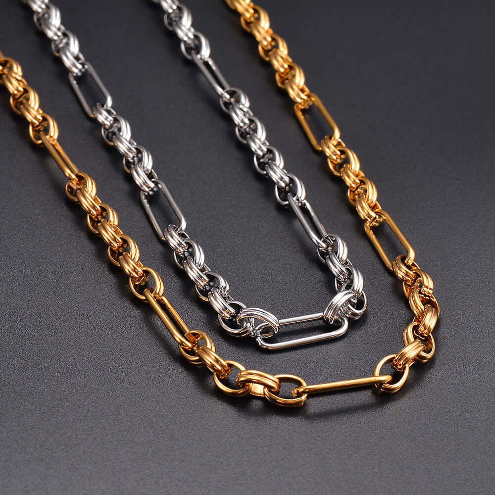 Long Vertical Chain Titanium Steel Pendant Necklace