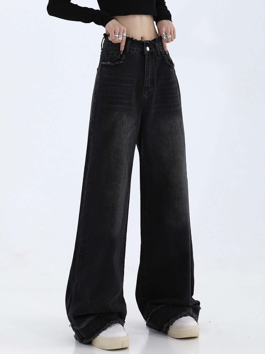 Fashion Loose Cool Wide-leg Jeans Women