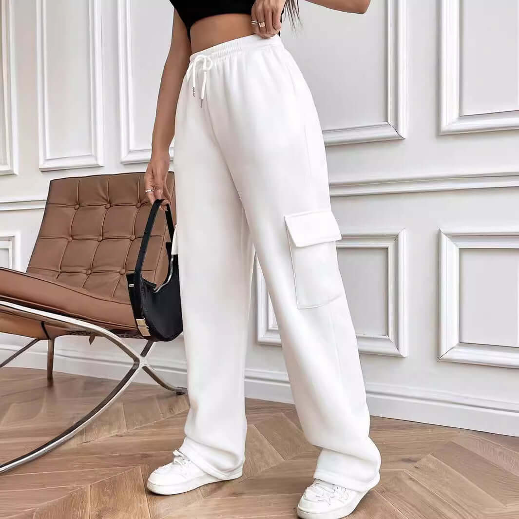 All Matching Solid Color Straight Wide Leg Sweatpants