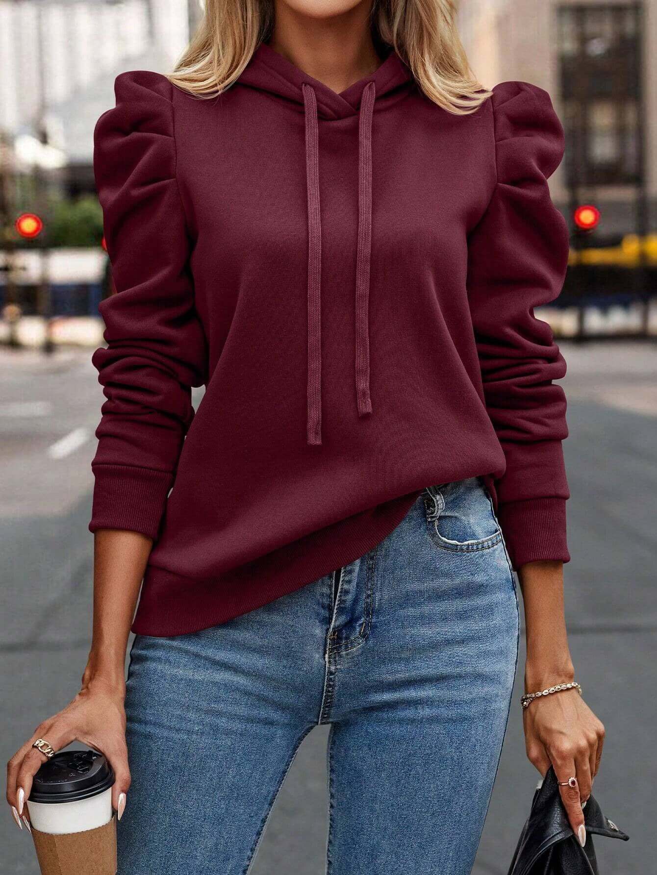 Solid Color Long Sleeved Casual Women's Top Sweater