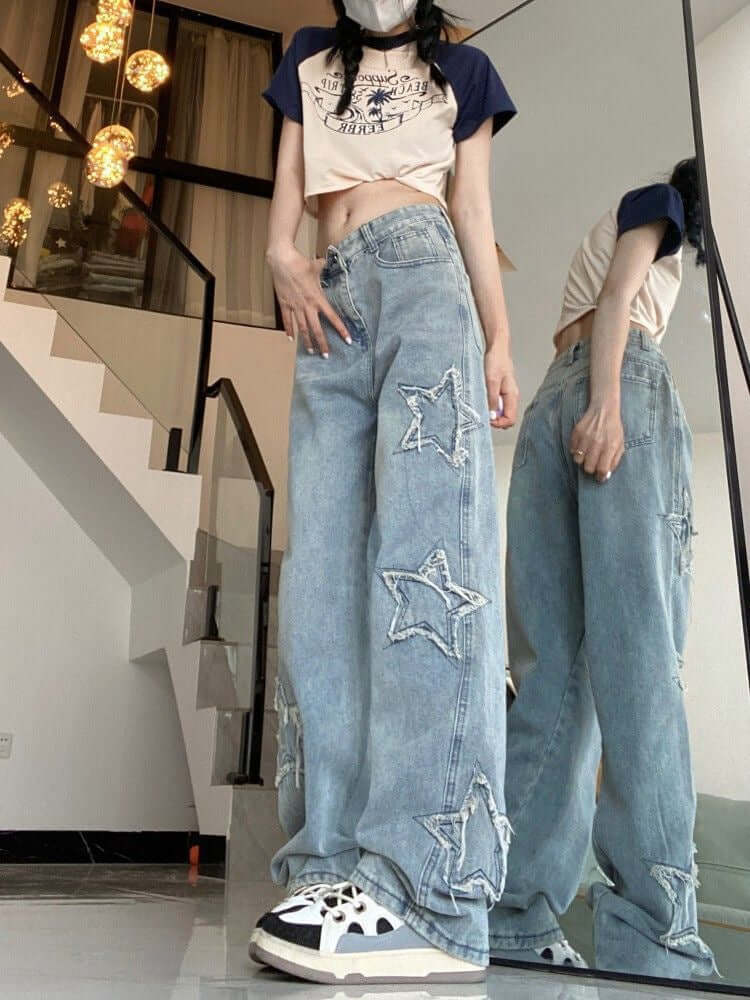 Women's Fashionable Retro High Street Jeans