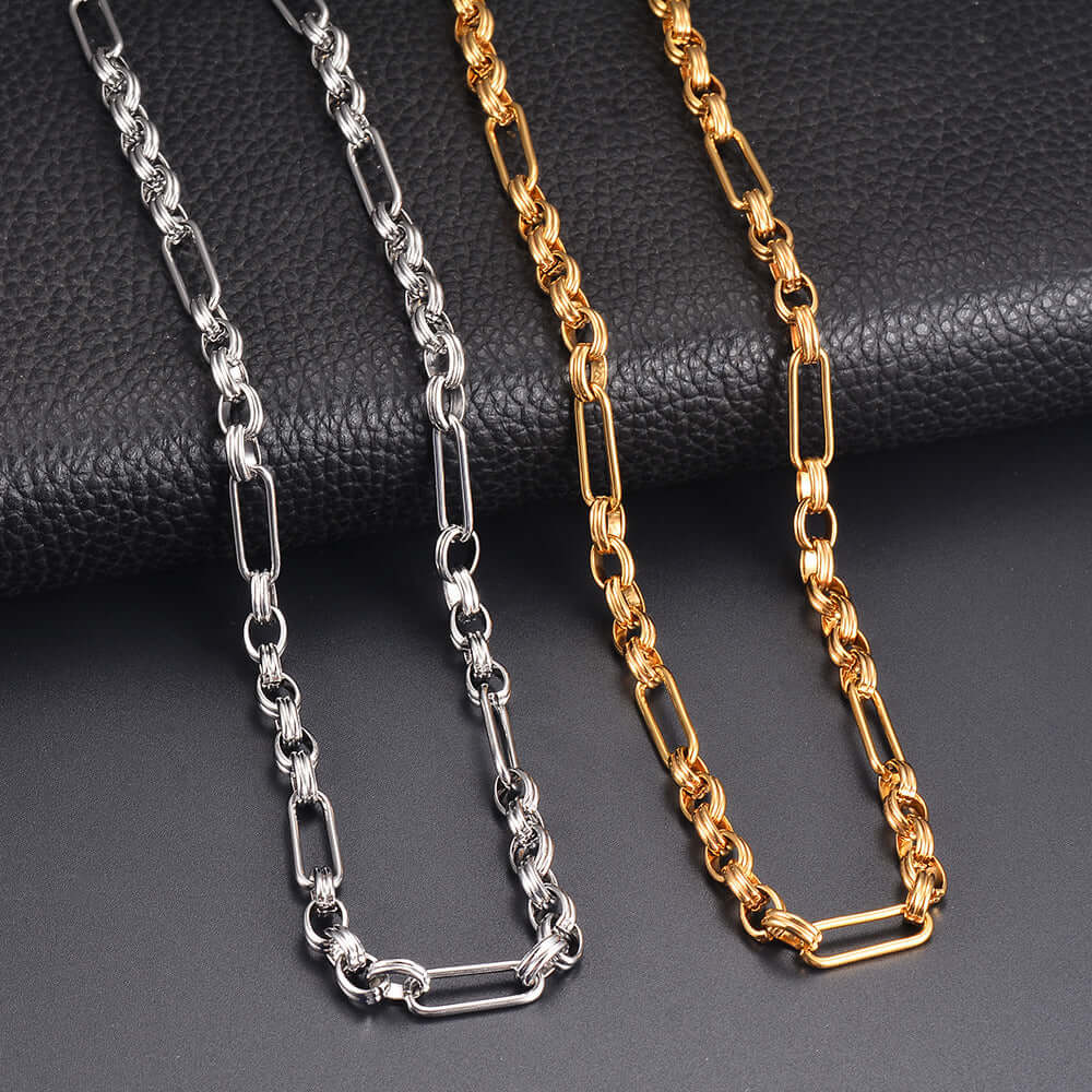 Long Vertical Chain Titanium Steel Pendant Necklace