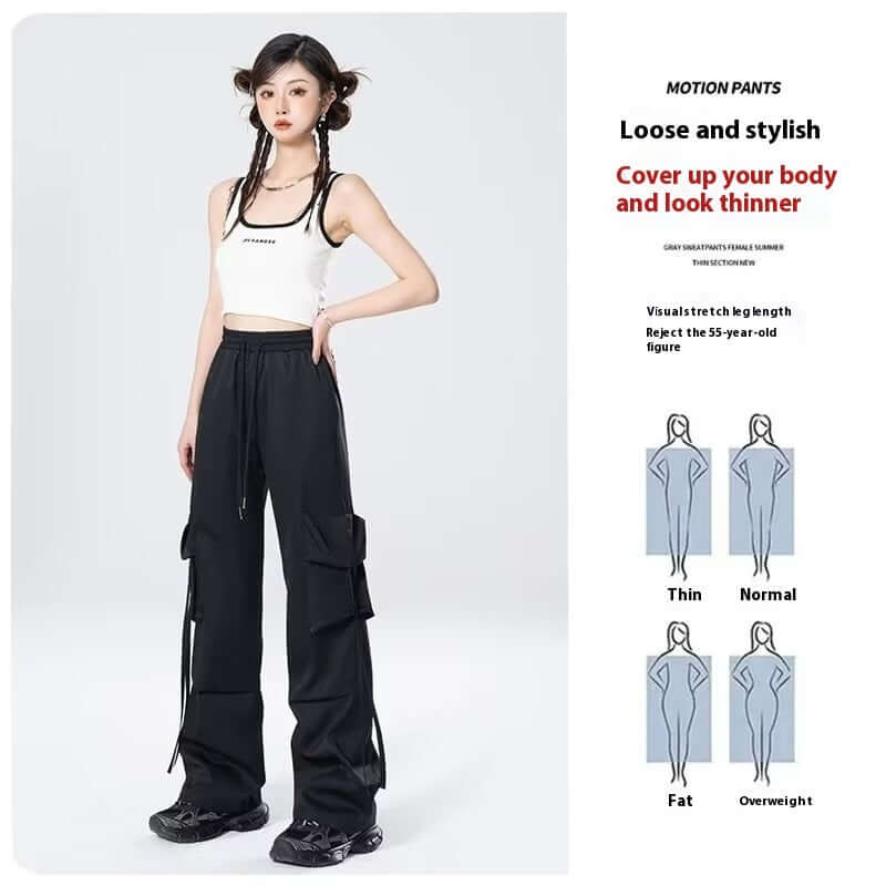 Loose Design Casual Mopping Retro Trousers Women