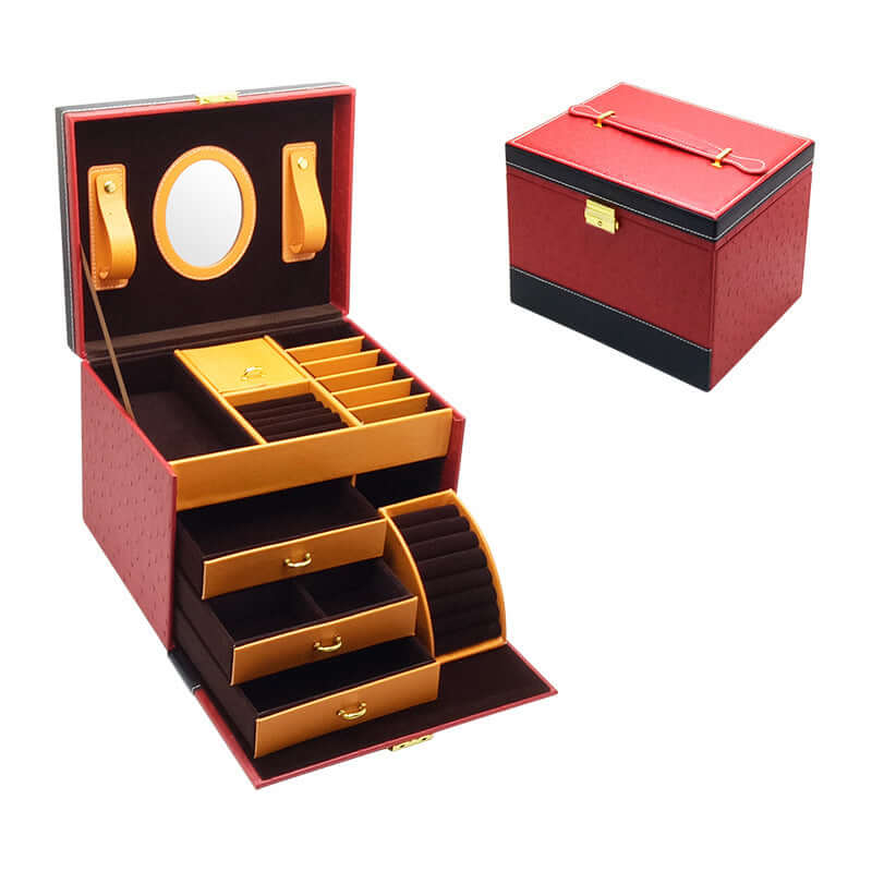 Leather Jewelry Storage Drawer High End Jewellery Box