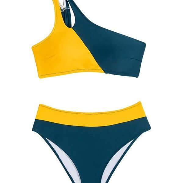 Female  Single Shoulder Split Swimsuit