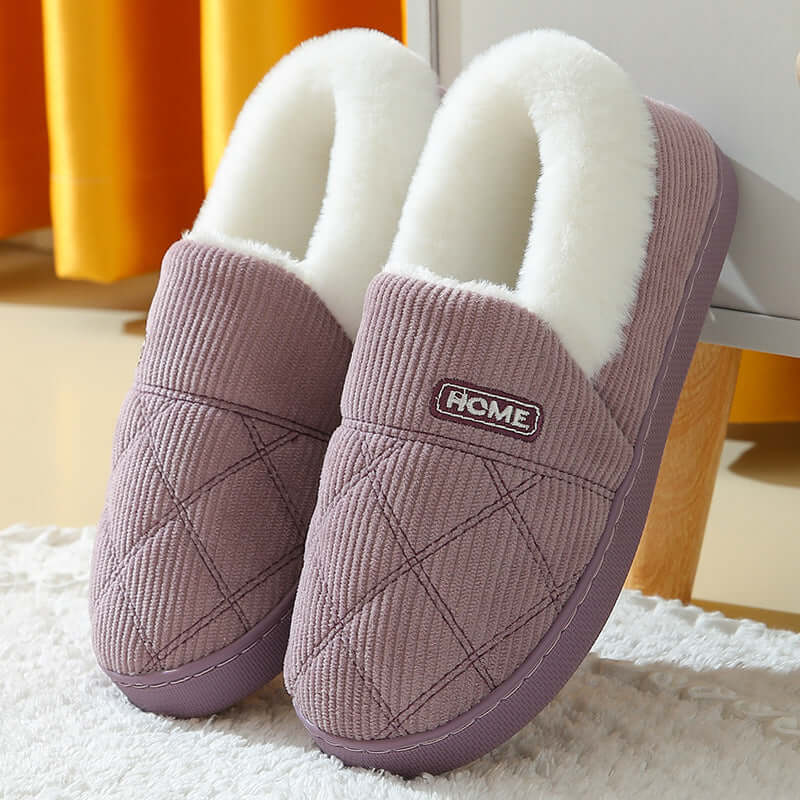 Women's Suede Mouth Indoor Corduroy Cotton Slippers