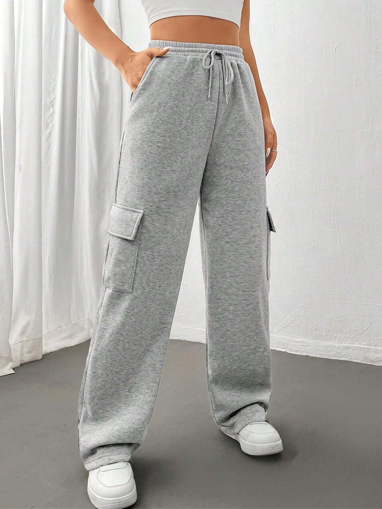 All Matching Solid Color Straight Wide Leg Sweatpants