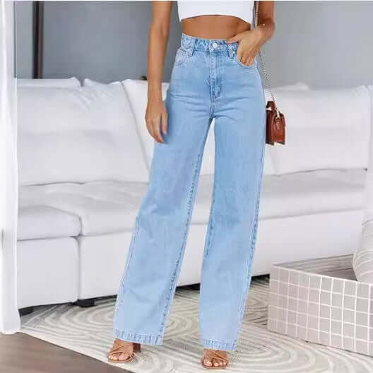 Fashion Women's Loose All-matching Straight Jeans