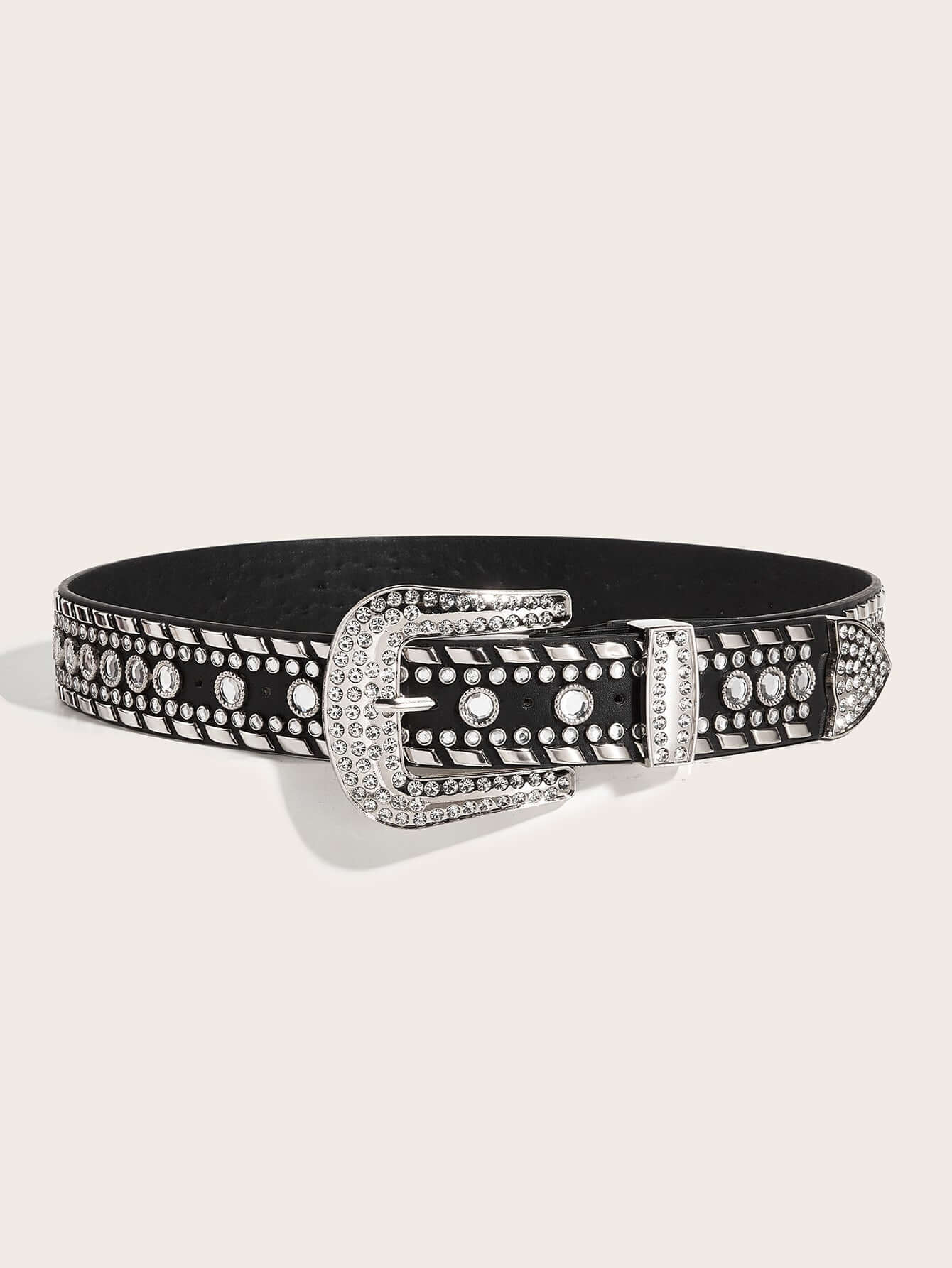 Punk Rhinestone Rivet Fashion Belt