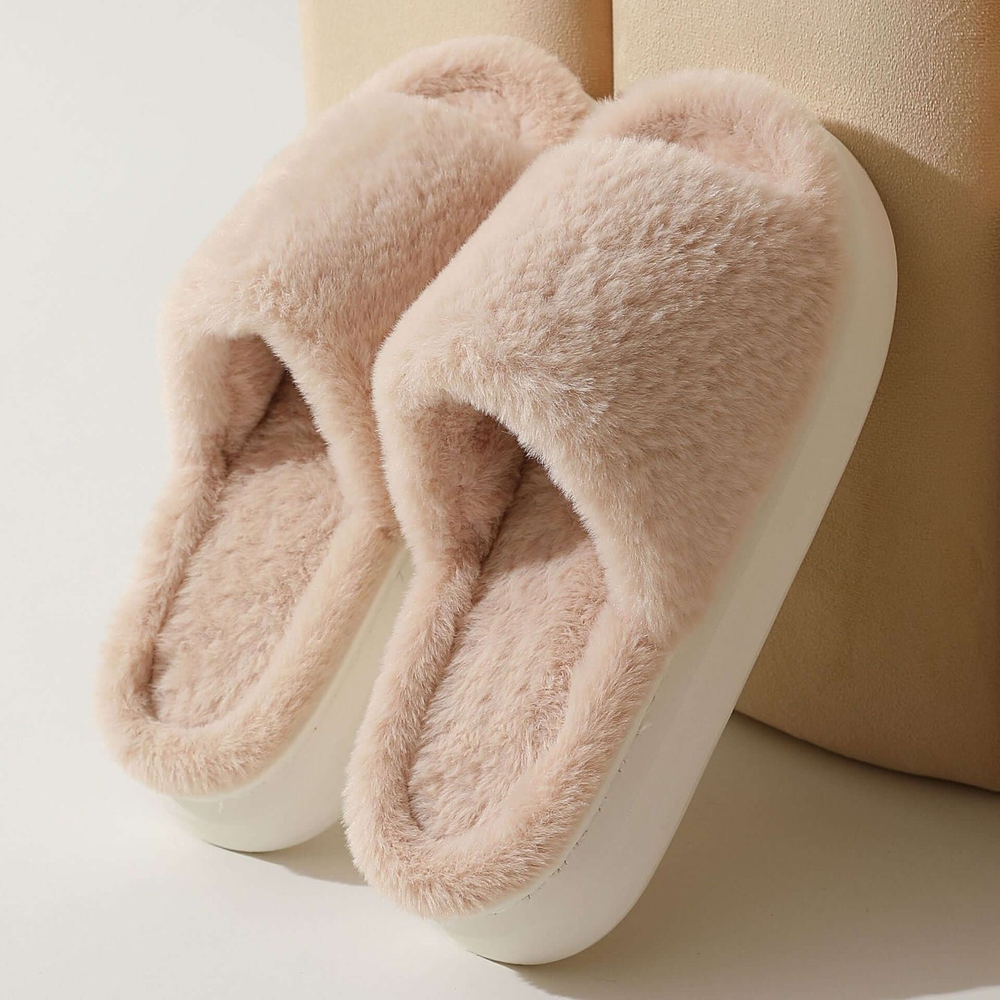 Fairy Style Thick Soled Eva Fluffy Slippers Women's Outer Wear