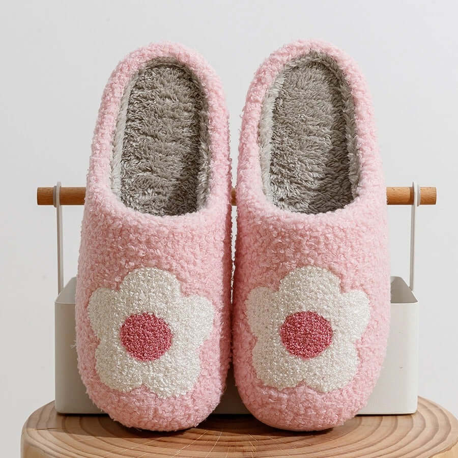 Women's Warm Closed Toe Thick Bottom Non Slip Cotton Slippers